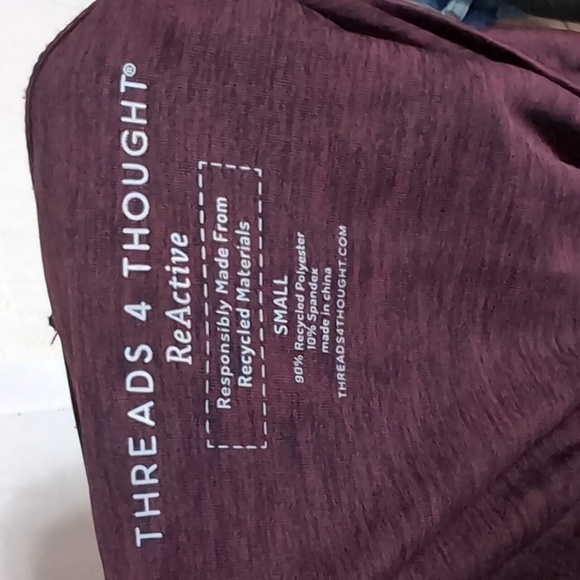 Threads 4 Thought Reactive Burgundy Athletic Racerback Tank Size Small - Picture 5 of 5